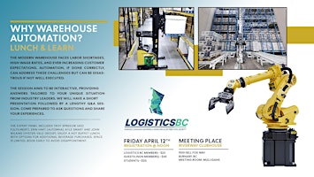 Imagem principal do evento Why Warehouse Automation?   Lunch & Learn