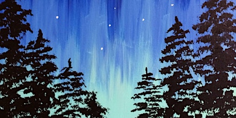 Aurora Through the Trees - Paint and Sip by Classpop!™