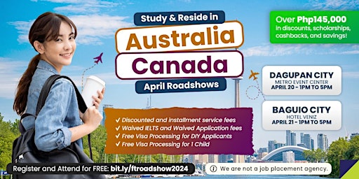 Imagem principal do evento (Baguio - April 21) Study & Reside in Canada|Australia Free Roadshow