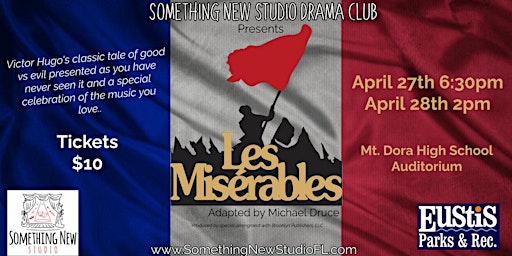 Imagem principal do evento Les Misérables - Presented by Something New Studio Youth Drama Club