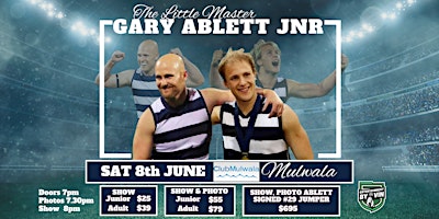 Primaire afbeelding van 'The Little Master' Gary Ablett Jnr LIVE at ClubMulwala!