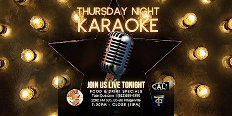 Eleven 11 Sports Bar @ TaterQue Presents: Karaoke Thursdays w/DJ Cali!