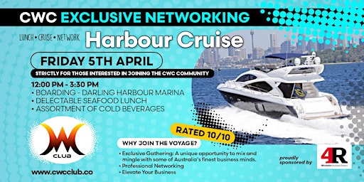 CWC Exclusive Networking Harbour Cruise  primärbild