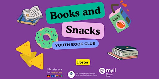 Primaire afbeelding van Books and Snacks @ Foster Library-  South Gippsland Youth Book Club