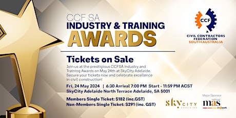 CCF SA Industry & Training Awards 2024 primary image