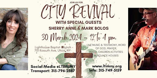 Primaire afbeelding van CITY REVIVAL WITH SHERRY ANNE & MARK BOLOS