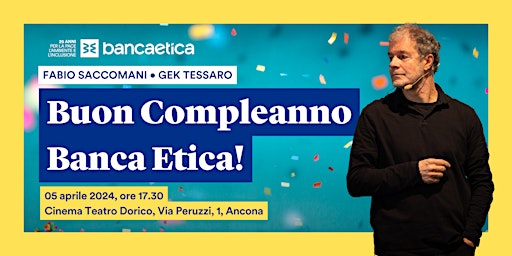 Imagen principal de Buon Compleanno Banca Etica ad Ancona!