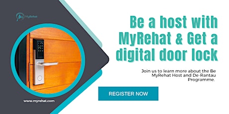 Join MyRehat as a Host & Get FREE Digital Door Lock