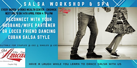 Salsa Workshop & Spa on Sunday 14th April 2024