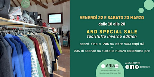 Immagine principale di AND SPECIAL SALE: FUORITUTTO INVERNO EDITION! 