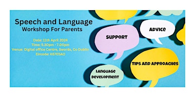 Speech and Language Development Workshop for Parents primary image
