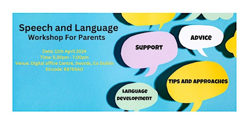 Primaire afbeelding van Speech and Language Development Workshop for Parents