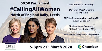 50:50 Parliament #CallingAllWomen Rally, Leeds (Public) primary image