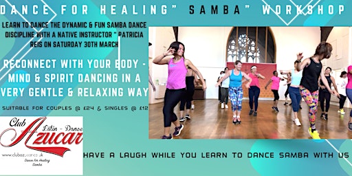 Imagem principal de Dance For Healing " Samba " Workshop
