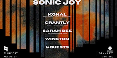Sonic Joy is back at B London for a night of dance! primary image