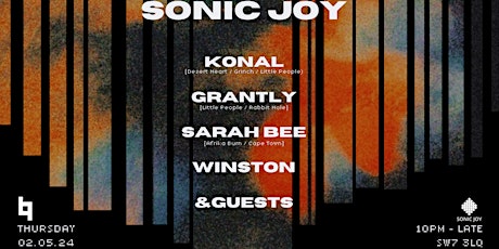 Sonic Joy is back at B London for a night of dance!