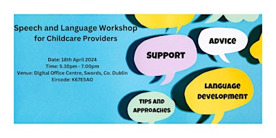 Speech and Language Development Workshop for Childcare Providers primary image