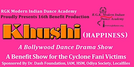 Khushi (Happiness) A Bollywood Dance Drama Show for Cyclone Fani Victims primary image