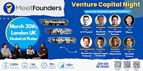 Imagen principal de MeetFounders Venture Capital Night (March 2024- London) In-Person Event