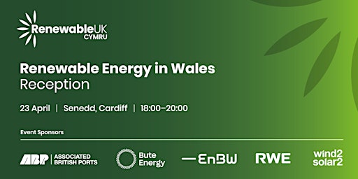 Immagine principale di Renewable Energy in Wales Reception 