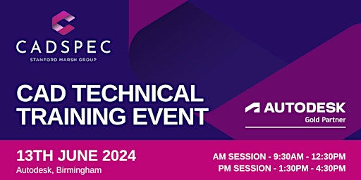 Imagem principal de CAD technical Training Event - AM Session