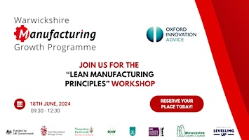 Immagine principale di Warwickshire MGP Workshop - Lean Manufacturing Principles 