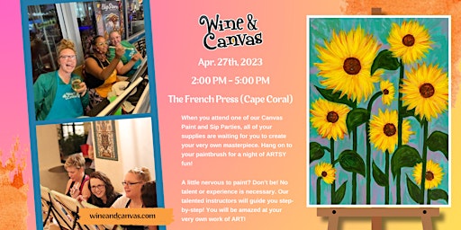 Imagem principal do evento Sip and Paint Cape Coral – Sunflower Dreams