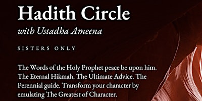 Hadith Circle with Ustadha Ameena primary image