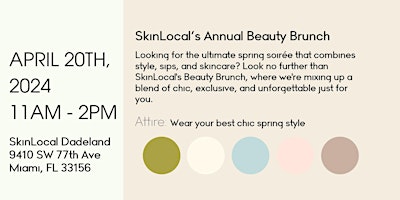 Primaire afbeelding van SkinLocal's Annual Beauty Brunch