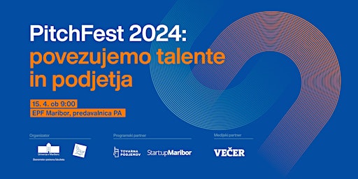 Imagem principal do evento PitchFest 2024 povezujemo talente in podjetja