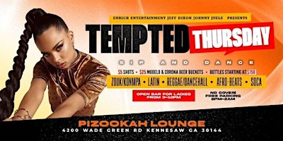 TEMPTED THURSDAYS @PIZOOKAH LOUNGE primary image