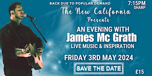 Immagine principale di An evening with James Mc Grath - Friday 3rd May 