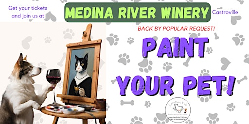 Imagem principal do evento PAINT YOUR PET at Medina River Winery