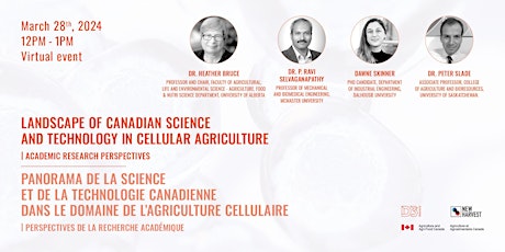 Landscape of Canadian Science and Technology in Cellular Agriculture