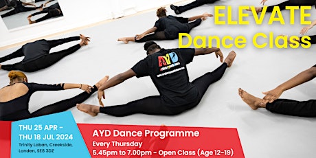 Imagem principal do evento ELEVATE - AYD Dance Programme (Age 12+ to 19)