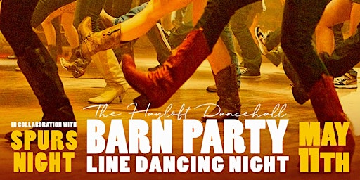 Primaire afbeelding van Barn Party - Line Dancing Night (In collab w/ Spurs Night)