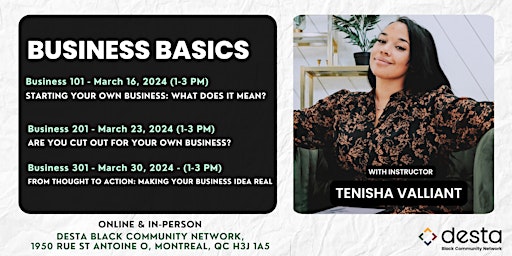 Hauptbild für Business Basics with Tenisha Valliant