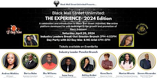 Primaire afbeelding van Black Wall Street Unlimited : The Experience, 2024