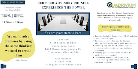 Peer Advisory Council Informative Luncheon