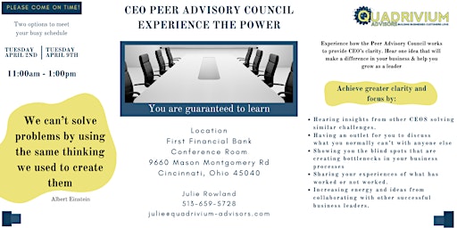 Peer Advisory Council Informative Luncheon  primärbild