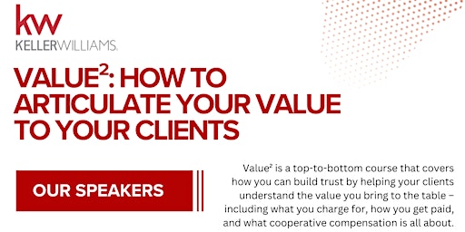 Image principale de Value²: How to Articulate Your Value to Your Clients