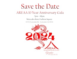 Primaire afbeelding van AREAA Greater Phoenix 10 Year Anniversary Gala Celebration