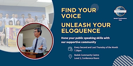 Image principale de Mastering Communication, Empowering Voices with Bedok Toastmasters