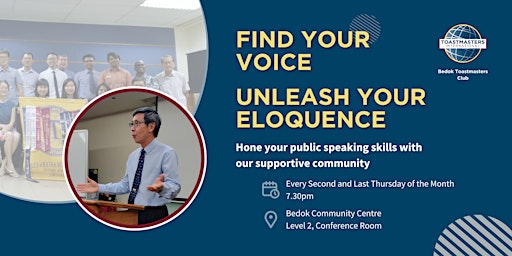 Image principale de Mastering Communication, Empowering Voices with Bedok Toastmasters