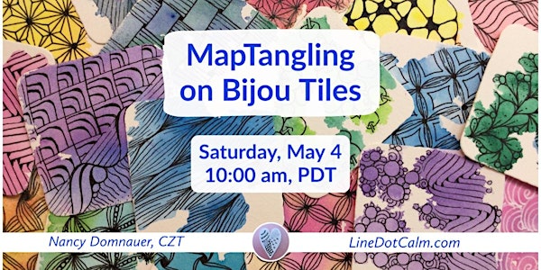 Zentangle MapTangling on Bijou Tiles