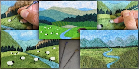 Needle Felt Paint a Green Landscape Virtual Workshop