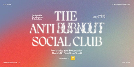 Imagem principal do evento Anti Burnout Social Club –  For Freelancers & Creatives