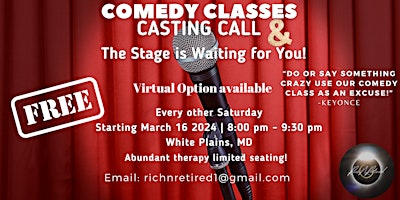 Image principale de Free Comedy Classes and Casting Call