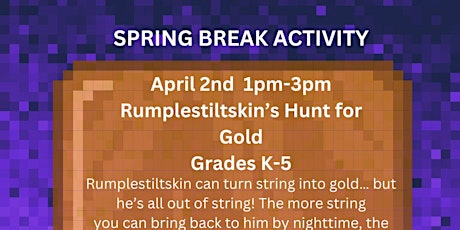 Rumpelstiltskin's Hunt for Gold Minecraft w/TD3 Gaming - K-5