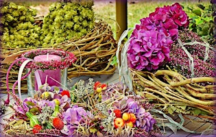 Immagine principale di Spring Rustic Faux Floral Wreath Making with Prosecco 